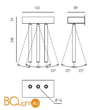 Бра Axo light Virtus VIRTUS WALL LAMP 101 07 - Схема