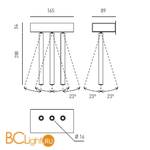 Бра Axo light Virtus VIRTUS WALL LAMP 101 07 - Схема