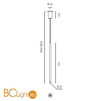 Подвесной светильник Axo Light Virtus VIRTUS SUSPENSION LAMP 101 07 - Схема