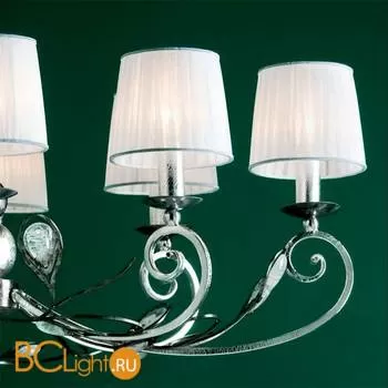 Люстра MM Lampadari Pavone 6920/8 Ovale V2556 With White Organza - Фото 1