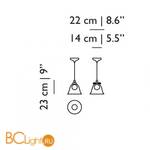 Подвесной светильник MOOOI Bell LAMP S MOLBES-S-X1A - Схема