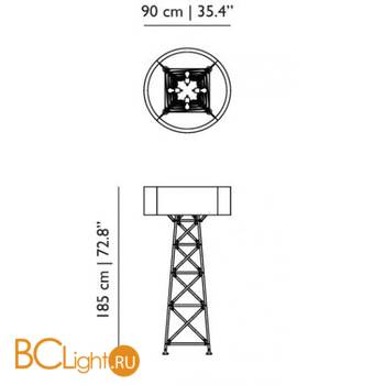Торшер MOOOI Construction lamp L MOLCOL-L-MB - Схема