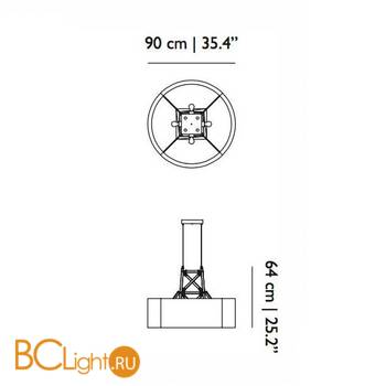Подвесной светильник MOOOI Construction lamp Suspended L MOLCOLS-L-MB - Схема