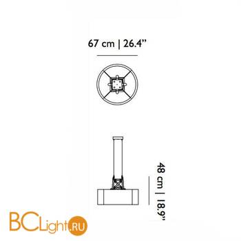 Подвесной светильник MOOOI Construction lamp Suspended M MOLCOLS-M-WW - Схема