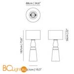 Торшер MOOOI Farooo MOLFAR-M--BW + MOLFAR-M--RW - Схема