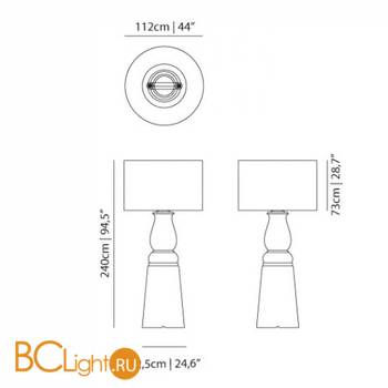 Торшер MOOOI Farooo MOLFAR-L--BW + MOLFAR-L--RW - Схема