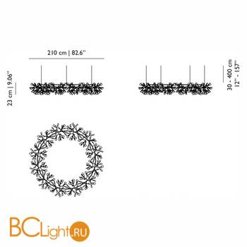Подвесной светильник MOOOI Heracleum The Big O 8718282296098 - Схема