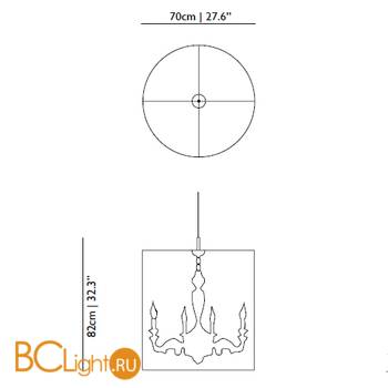 Подвесной светильник MOOOI Light shade shade 70 MOLAC-D70-A + MOLLS-D70 - Схема