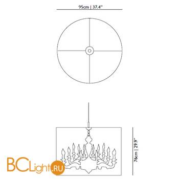 Подвесной светильник MOOOI Light shade shade 95 MOLAC-D95-A + MOLLS-D95 - Схема