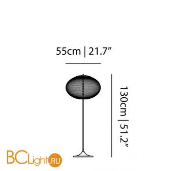 Торшер MOOOI NR2 Medium Floor Lamp black - Схема