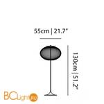 Торшер MOOOI NR2 Medium Floor Lamp black - Схема