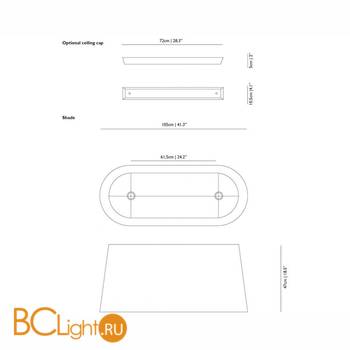 Подвесной светильник MOOOI Oval light MOLOL-----W - Схема