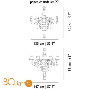 Люстра MOOOI Paper CHANDELIER XL MOLPC-D135W - Схема