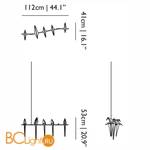 Подвесной светильник MOOOI Perch light BRANCH MOLPLB - Схема
