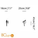 Бра MOOOI Perch light WALL MOLPLW--S - Схема