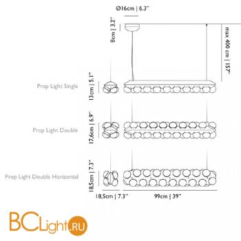 Подвесной светильник MOOOI Prop light Single MOLPR0SS18WB - Схема