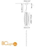 Подвесной светильник MOOOI Prop light Double Vertical MOLPR1DV96WB - Схема