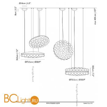 Подвесной светильник MOOOI Prop light Round Single MOLPR1SS48WB - Схема