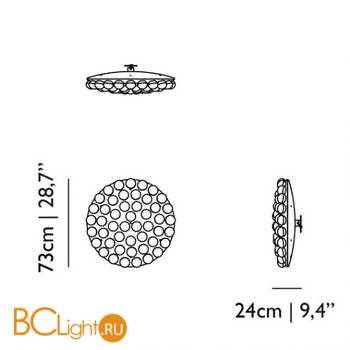 Настенный светильник MOOOI Prop light Round Wall MOLPR1WL48WB - Схема