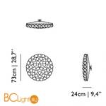 Настенный светильник MOOOI Prop light Round Wall MOLPR1WL48WB - Схема