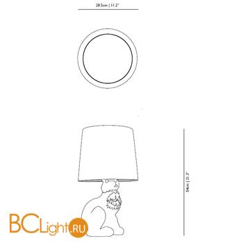 Настольная лампа MOOOI Rabbit MO-PALI312900 + MO-PALI312002 - Схема