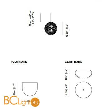 Подвесной светильник MOOOI Raimond R43 UNMOLLEDR43 - Схема