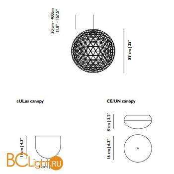 Подвесной светильник MOOOI Raimond R89 UNMOLLEDR89 - Схема