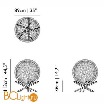 Напольный светильник MOOOI Raimond Tensegrity Floor R89 MOLLEDRF89 - Схема