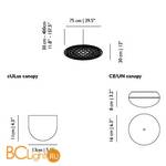 Подвесной светильник MOOOI Raimond ZAFU UNMOLLEDZ75 - Схема