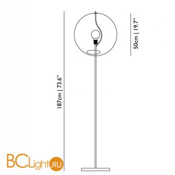 Торшер MOOOI Random light LED FLOOR S MO-PALI630100B + MO-PALI120003 - Схема