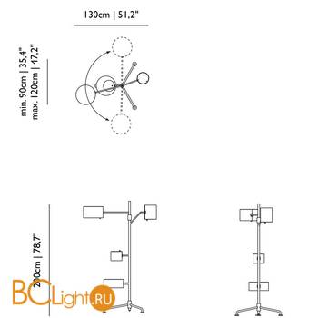 Торшер MOOOI Statistocrat FLOOR MOLSTF-9005 - Схема