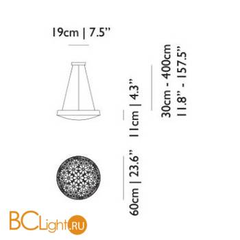 Подвесной светильник MOOOI Valentine Flat MOLVAFA---CA - Схема