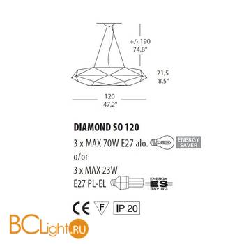 Подвесной светильник Morosini Diamond SO120 0461SO06BIIN - Схема