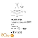 Подвесной светильник Morosini Diamond SO120 0461SO06BIIN - Схема