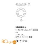 Настенно-потолочный светильник Morosini Diamond PP80 0460PP06BIIN - Схема