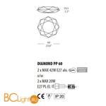 Настенно-потолочный светильник Morosini Diamond PP60 0462PP06BIIN - Схема