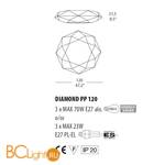 Настенно-потолочный светильник Morosini Diamond PP120 0461PP06BIIN - Схема