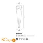 Напольный светильник Morosini Diamond TE 0460TE06BIFE - Схема