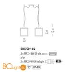Подвесной светильник Morosini Dice SO10/2 0362SO08A0AL - Схема