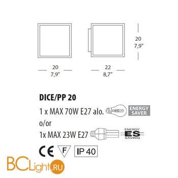 Настенно-потолочный светильник Morosini Dice PP20 0361PP08C0AL - Схема