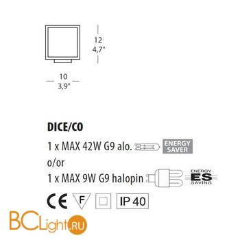 Настольный светильник Morosini Dice CO 0360CO08B0AL - Схема