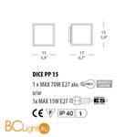 Настенно-потолочный светильник Morosini DICE PP 15 0362PP08C0AL - Схема