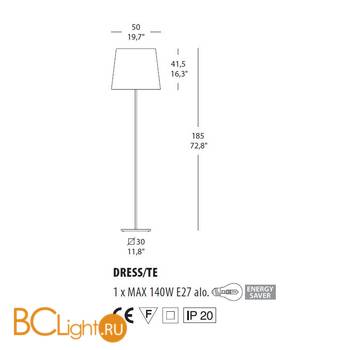Торшер Morosini Dress TE 0150TE01SIAL - Схема