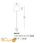 Торшер Morosini Dress TE 0150TE01SIAL - Схема