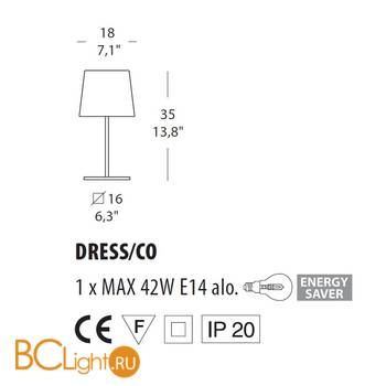 Настольная лампа Morosini Dress CO 0150CO01SIIN - Схема