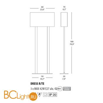 Торшер Morosini Dress R TE 0390TE01SIIN - Схема