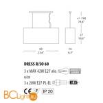 Подвесной светильник Morosini Dress R SO60 0390SO01ROIN - Схема