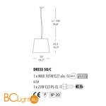 Подвесной светильник Morosini Dress SO/C 0151SO01SIAL - Схема