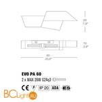 Настенный светильник Morosini Evo PA60 0470PA06SAFE - Схема