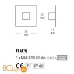 Настенно-потолочный светильник Morosini Flat Q 0280PA01BSAL - Схема